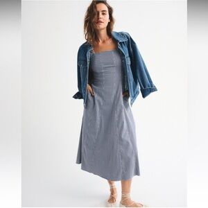 BLACK FRIDAY SALE: Abercrombie & Fitch Blue and White Midi Dress